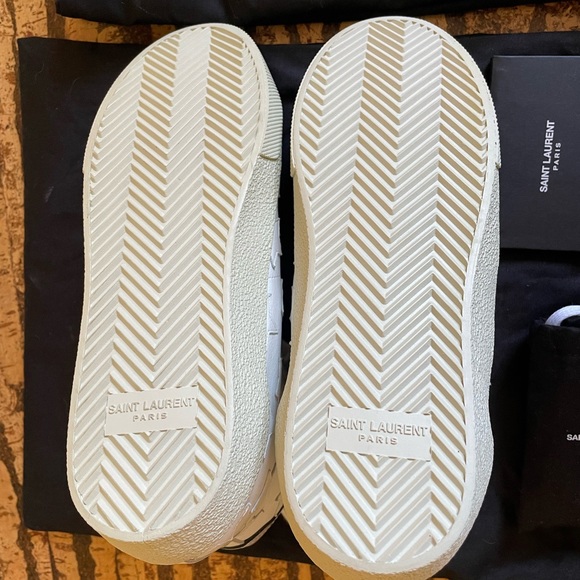 NWOT 💯 Authentic YSL Star patch high top sneakers - Picture 3 of 10